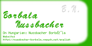 borbala nussbacher business card